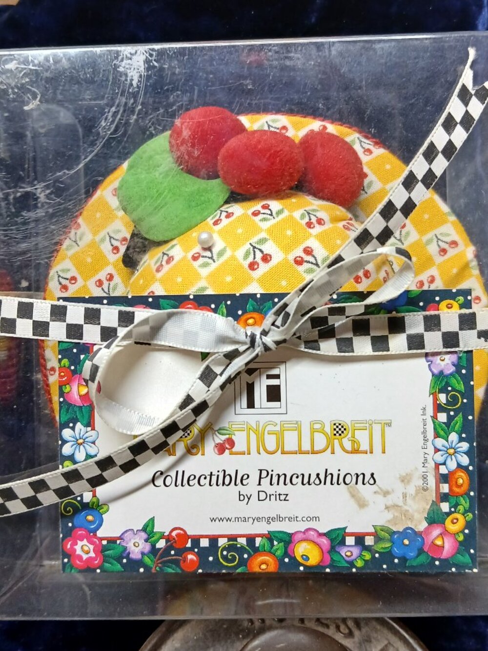 Mary Engelbreit Hat with Cherries Pincushion